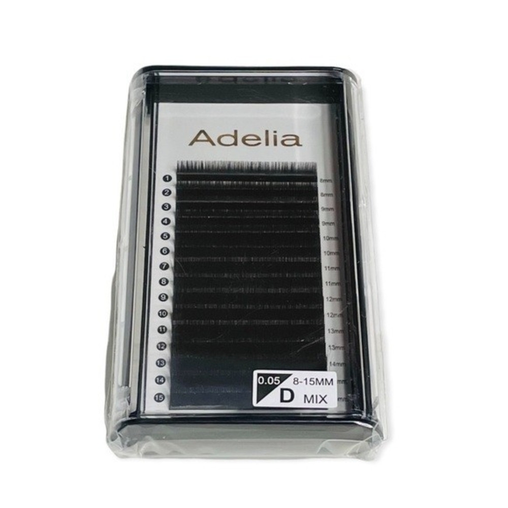 NIB ADELIA Eyelash Extensions Faux Silk Lashes 15mm 0.05D Lightweight Black - Picture 3 of 3